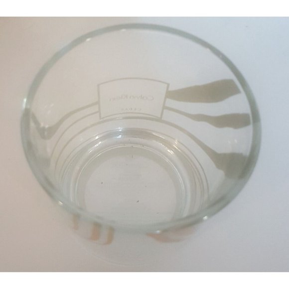 Calvin Klein 4” Whiskey Glass Candle Holder Votive Designer NO CANDLE Ness Frag - Picture 8 of 10